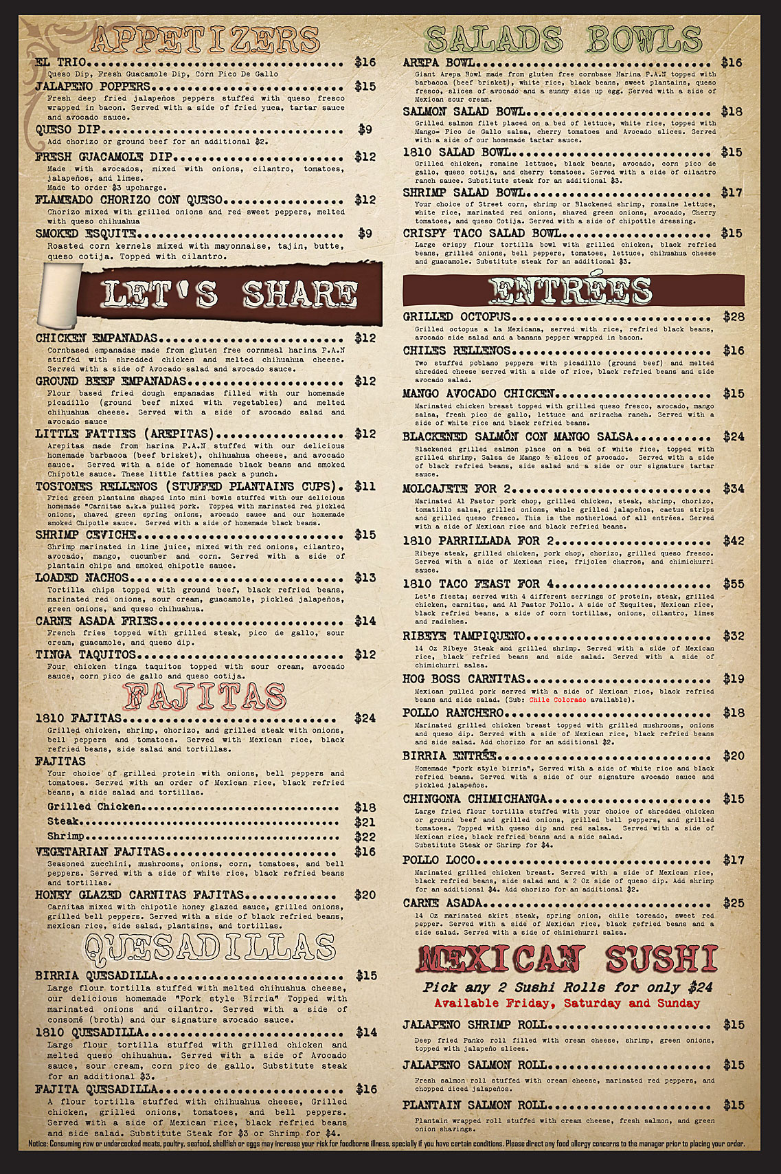 1810 Tacos y Tequila