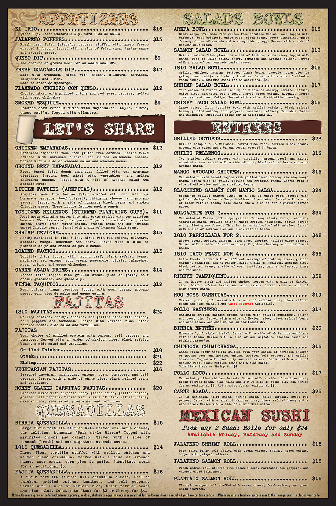 1810 Tacos y Tequila