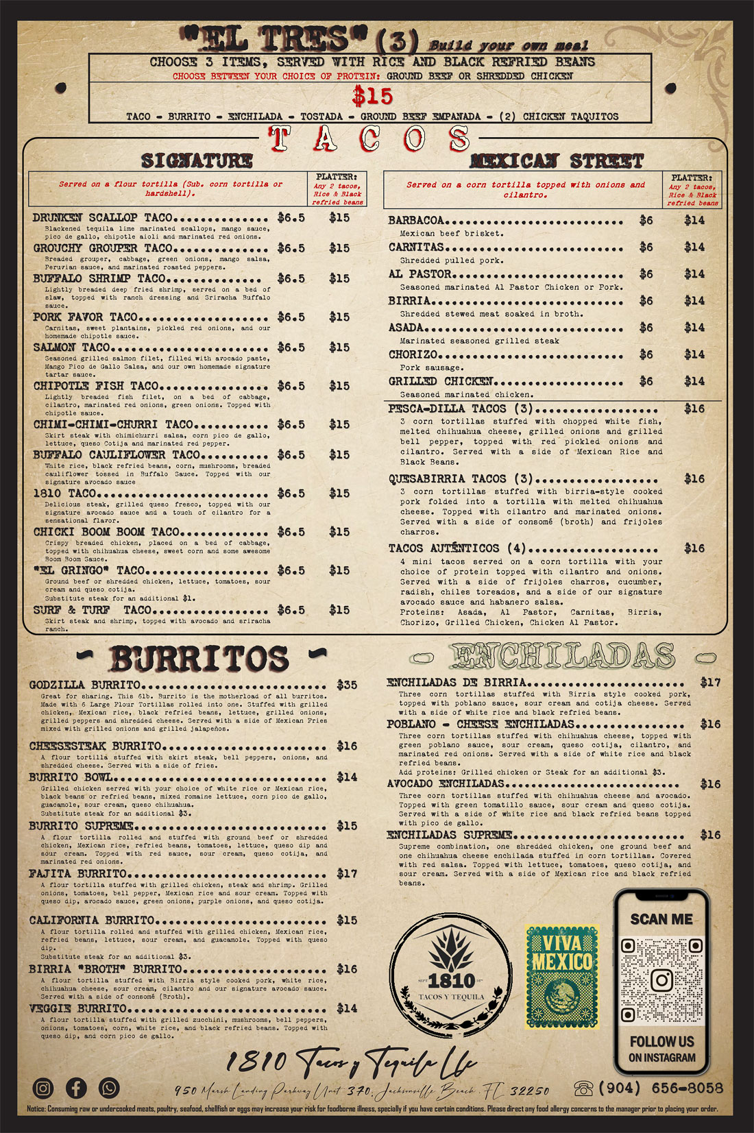 1810 Tacos y Tequila