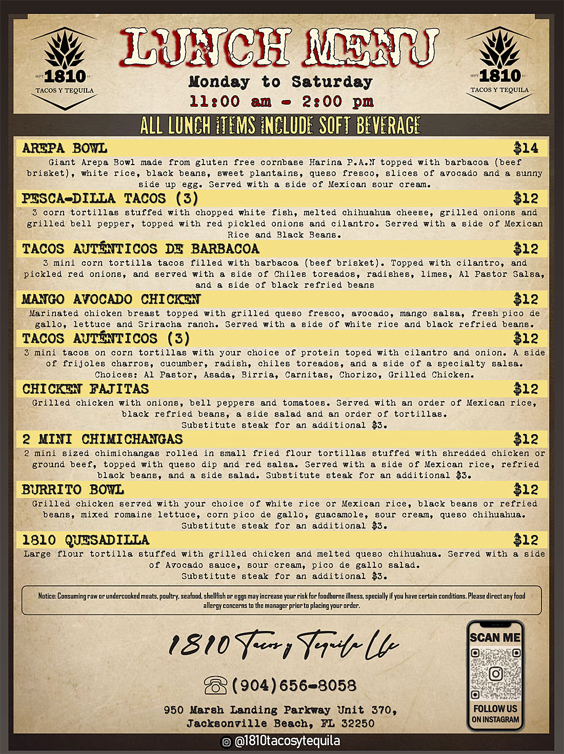 1810 Tacos y Tequila